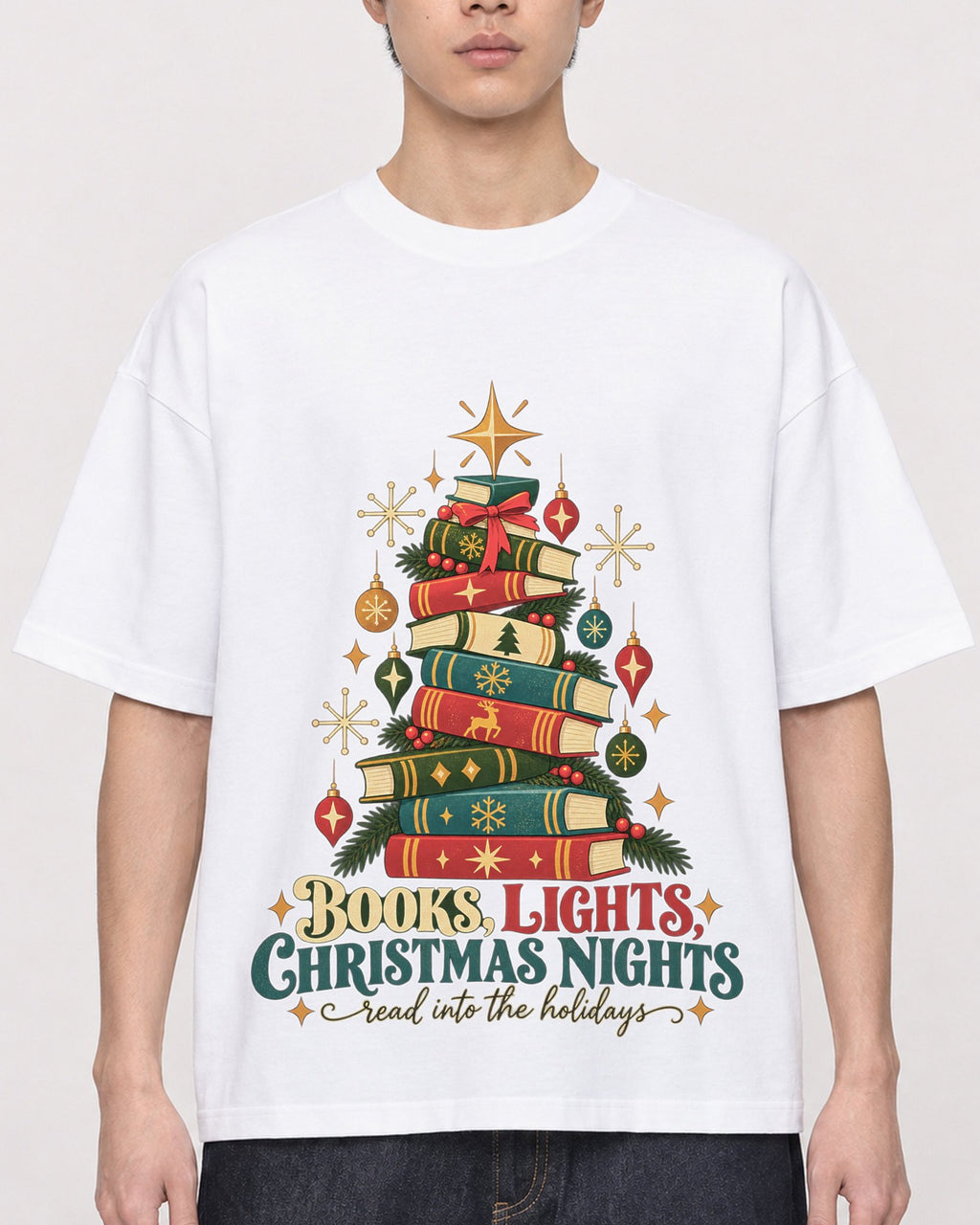 Mockup Boxy Heavyweight Tee White male close-up 01
