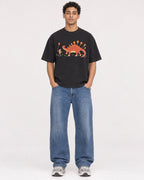 Mockup Boxy Heavyweight Tee Black male full-body 10