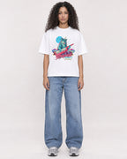 Mockup Boxy Heavyweight Tee White female full-body 10