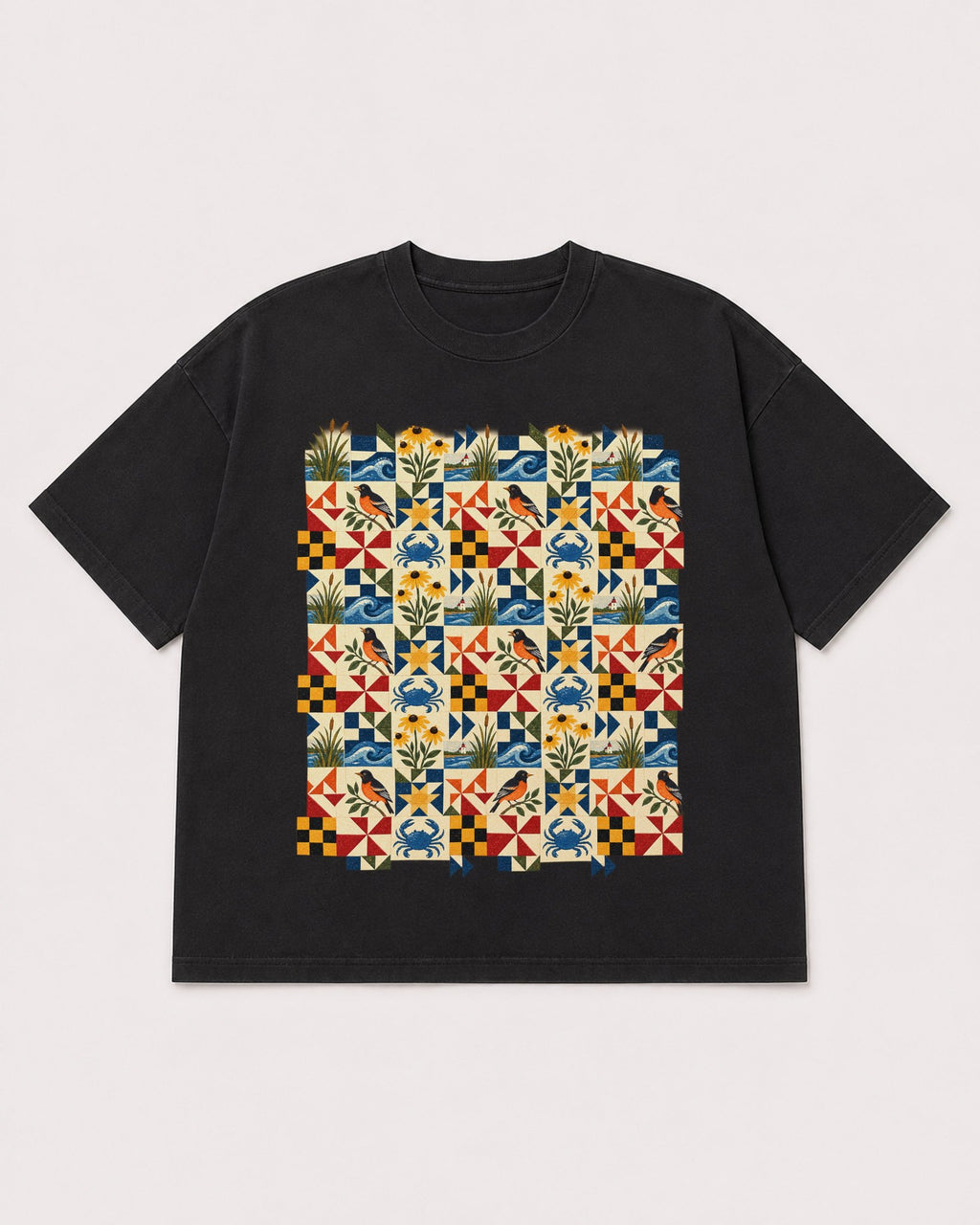 Mockup Boxy Heavyweight Tee Black product