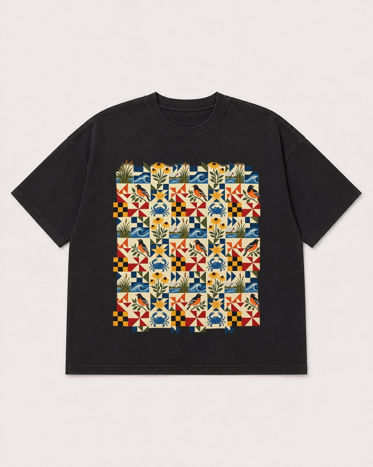 Mockup Boxy Heavyweight Tee Black product
