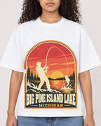 Mockup Boxy Heavyweight Tee White female close-up 10