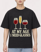 Mockup Boxy Heavyweight Tee Black male close-up 01