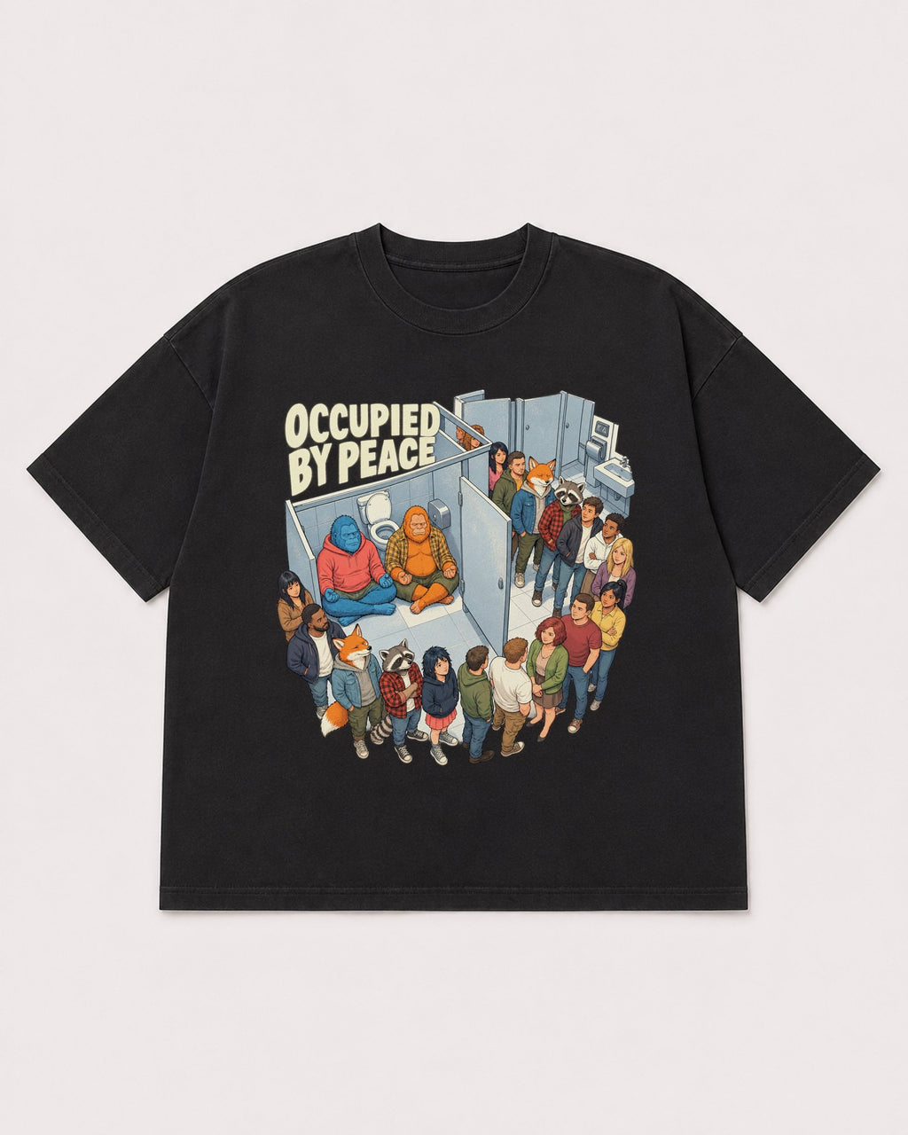 Mockup Boxy Heavyweight Tee Black product