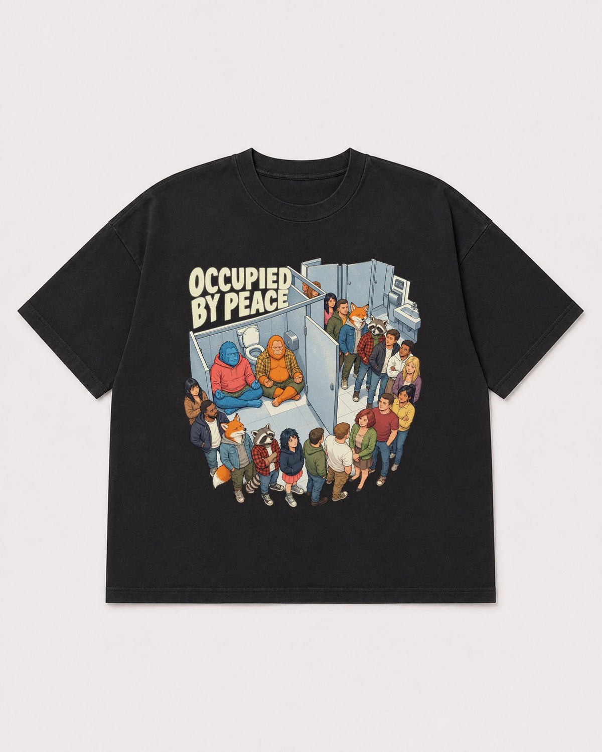 Mockup Boxy Heavyweight Tee Black product