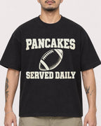 Mockup Boxy Heavyweight Tee Black male close-up 12