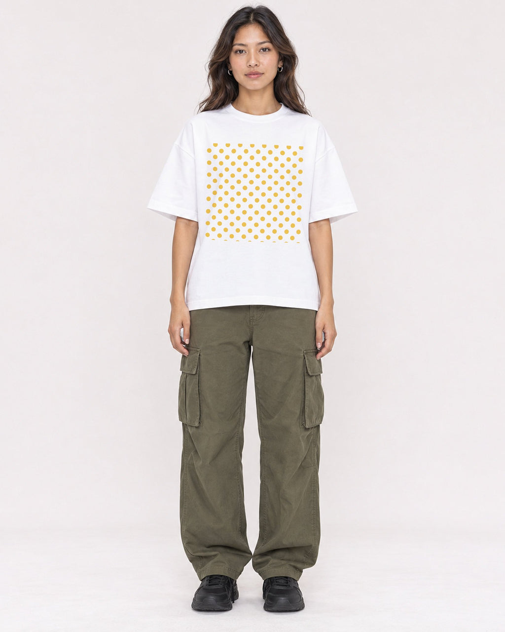 Mockup Boxy Heavyweight Tee White female full-body 02