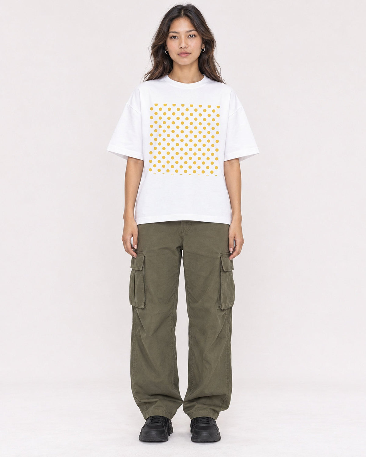 Mockup Boxy Heavyweight Tee White female full-body 02