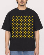Mockup Boxy Heavyweight Tee Black male close-up 02