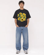 Mockup Boxy Heavyweight Tee Black male full-body 06