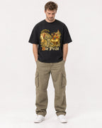 Mockup Boxy Heavyweight Tee Black male full-body 08