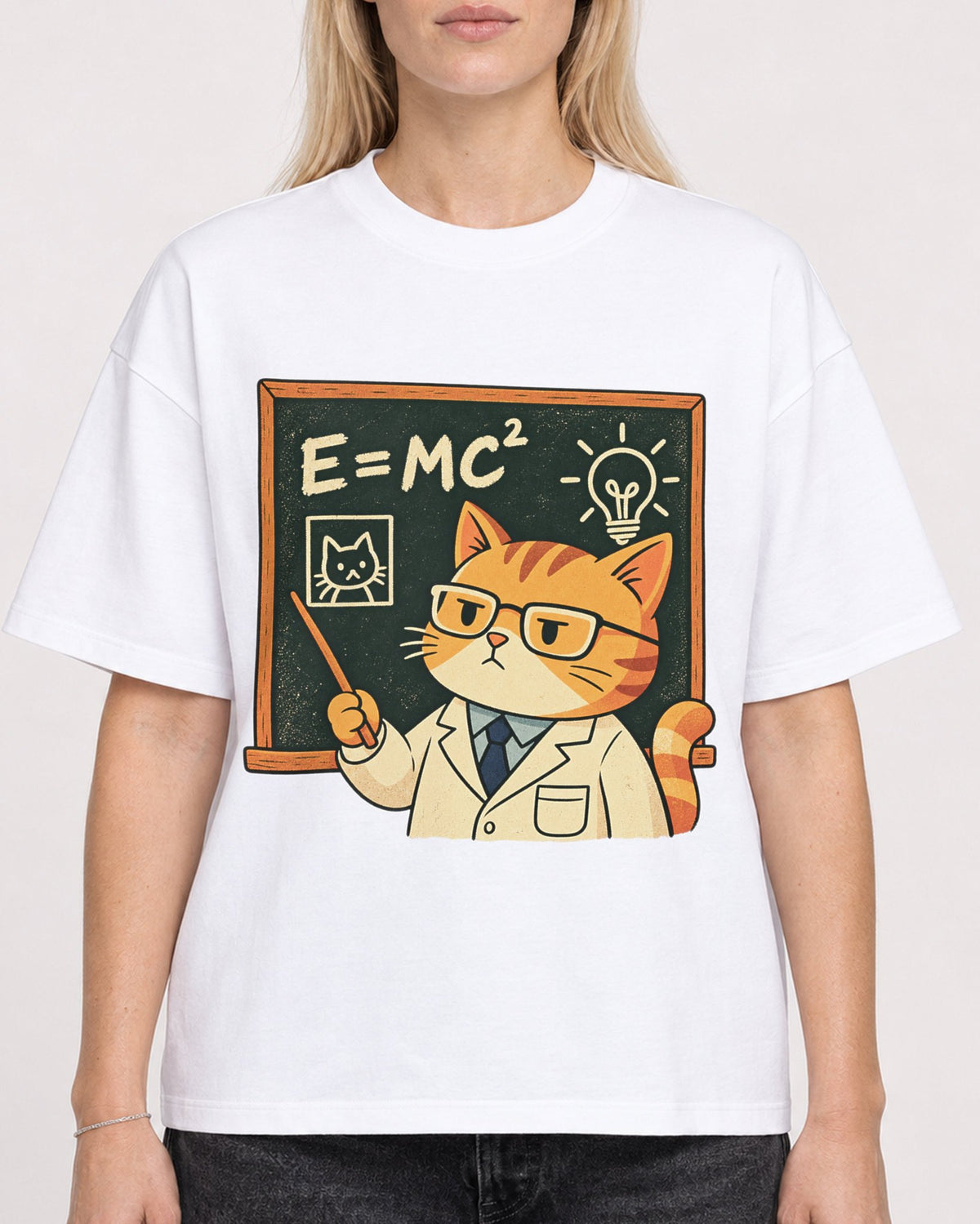 Mockup Boxy Heavyweight Tee White female close-up 08