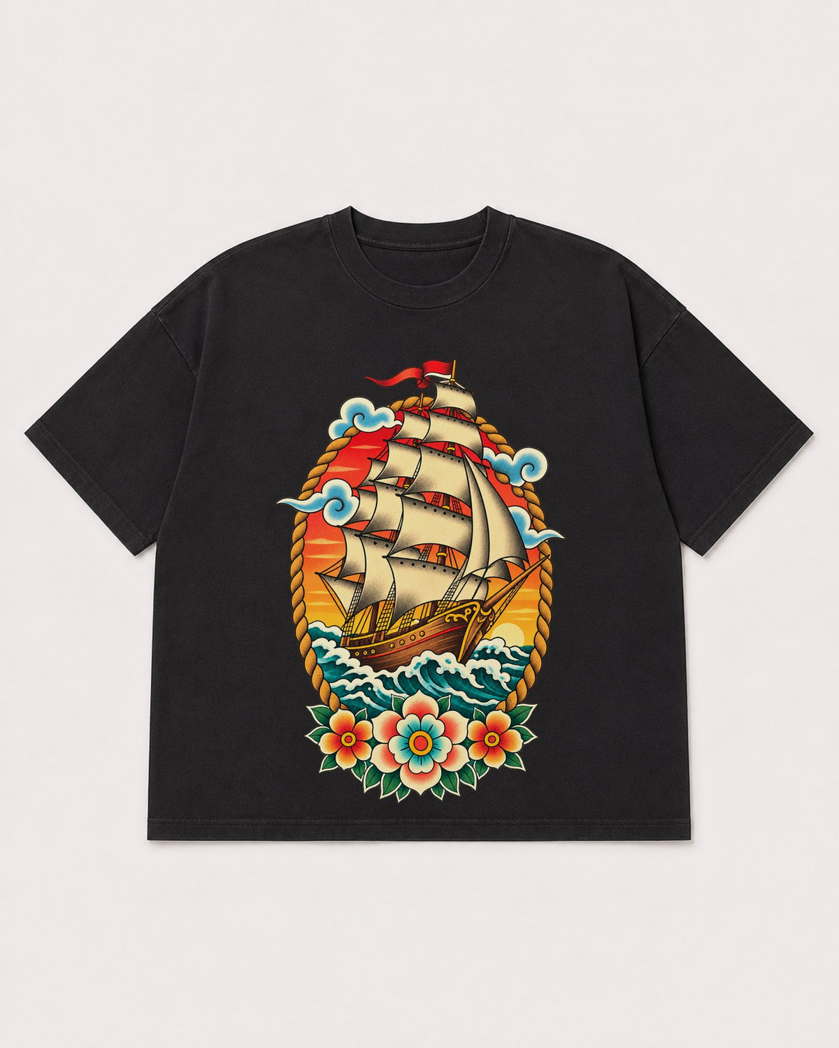 Mockup Boxy Heavyweight Tee Black product