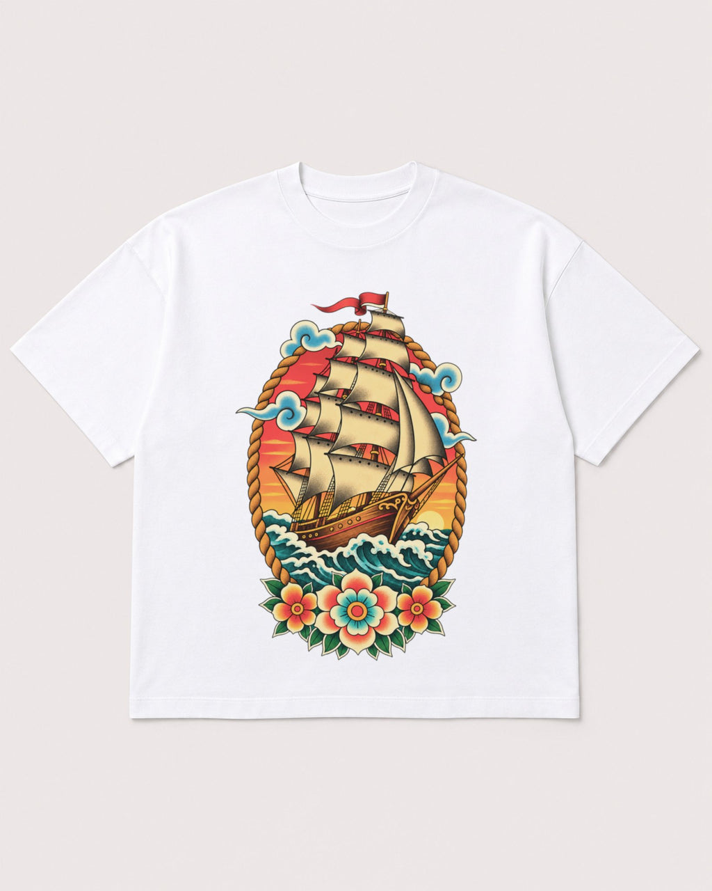 Mockup Boxy Heavyweight Tee White product