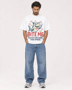 Mockup Boxy Heavyweight Tee White male full-body 47