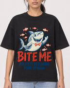 Mockup Boxy Heavyweight Tee Black female close-up 47