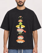 Mockup Boxy Heavyweight Tee Black male close-up 07