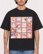 Mockup Boxy Heavyweight Tee Black male close-up 30