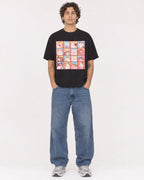 Mockup Boxy Heavyweight Tee Black male full-body 30