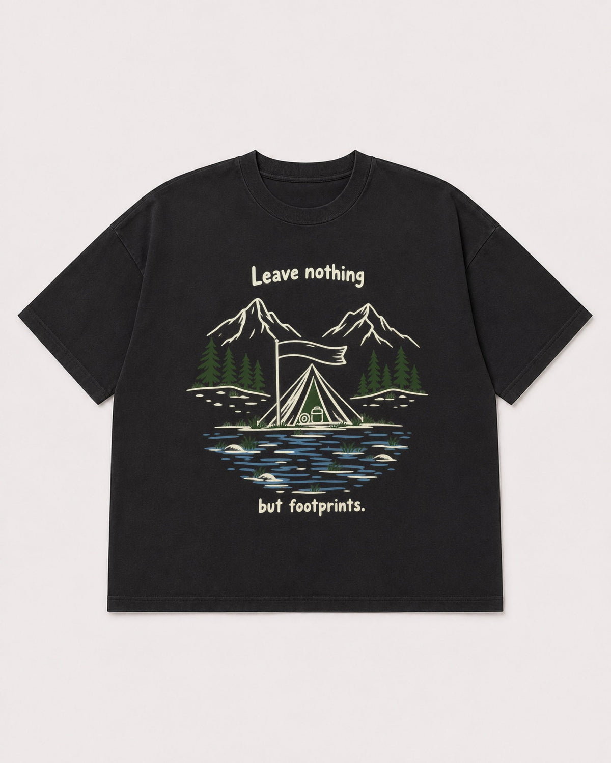 Mockup Boxy Heavyweight Tee Black product