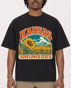Mockup Boxy Heavyweight Tee Black male close-up 04
