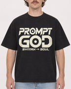 Mockup Boxy Heavyweight Tee Black male close-up 09