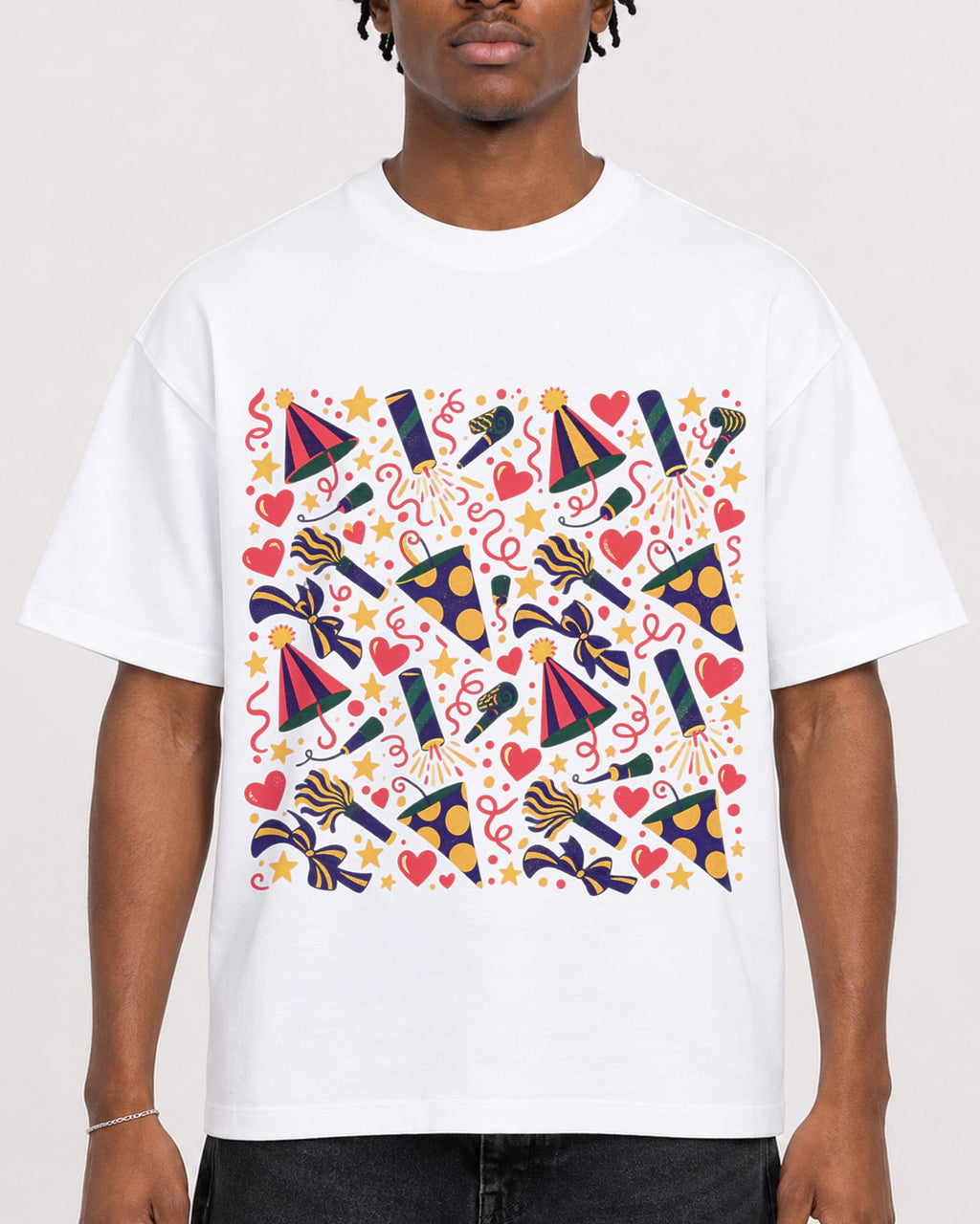 Mockup Boxy Heavyweight Tee White male close-up 05
