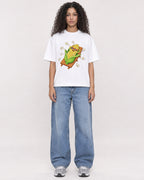 Mockup Boxy Heavyweight Tee White female full-body 10