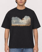 Mockup Boxy Heavyweight Tee Black male close-up 06