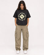 Mockup Boxy Heavyweight Tee Black female full-body 06