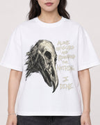 Mockup Boxy Heavyweight Tee White female close-up 03