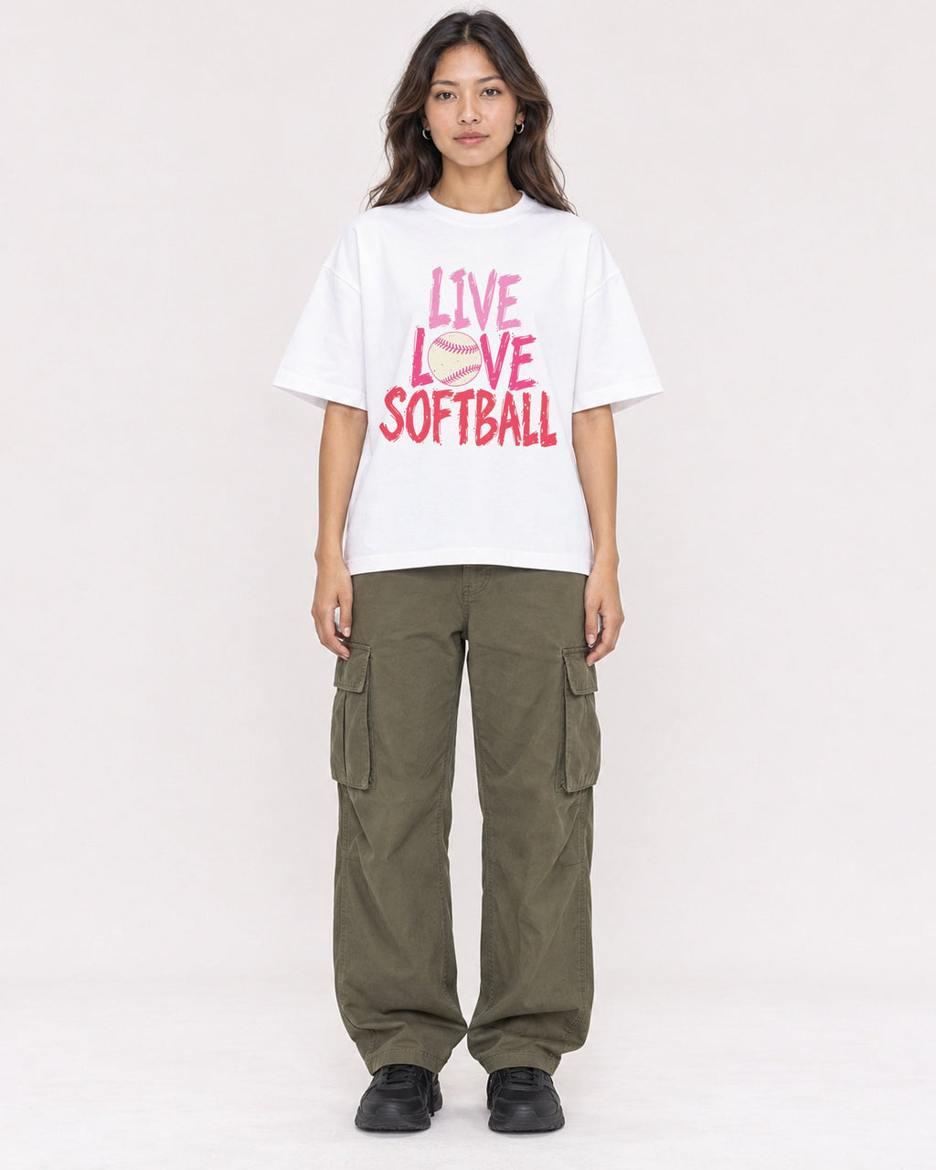 Mockup Boxy Heavyweight Tee White female full-body 02