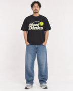 Mockup Boxy Heavyweight Tee Black male full-body 02