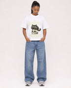 Mockup Boxy Heavyweight Tee White female full-body 25