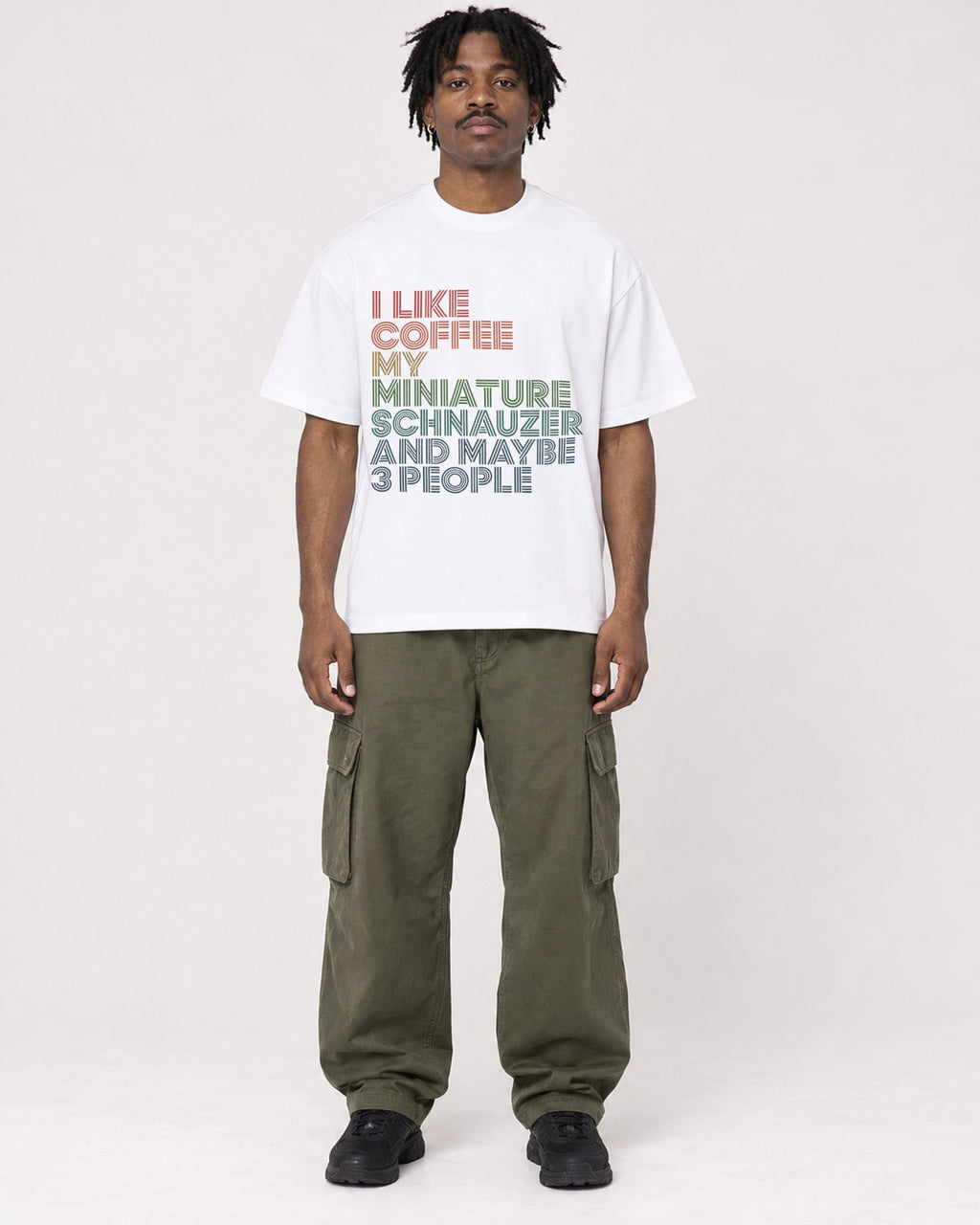 Mockup Boxy Heavyweight Tee White male full-body 04