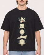 Mockup Boxy Heavyweight Tee Black male close-up 29