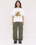 Mockup Boxy Heavyweight Tee White female full-body 02