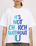Mockup Boxy Heavyweight Tee White female close-up 42