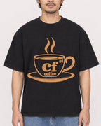 Mockup Boxy Heavyweight Tee Black male close-up 02
