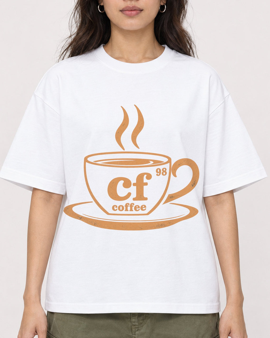 Mockup Boxy Heavyweight Tee White female close-up 02