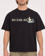Mockup Boxy Heavyweight Tee Black male close-up 28