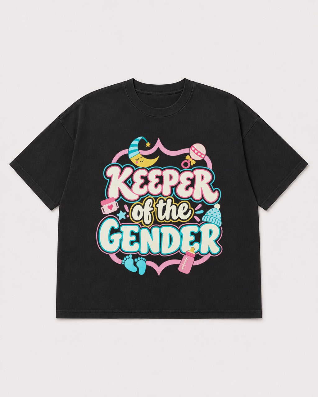 Mockup Boxy Heavyweight Tee Black product