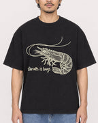 Mockup Boxy Heavyweight Tee Black male close-up 02