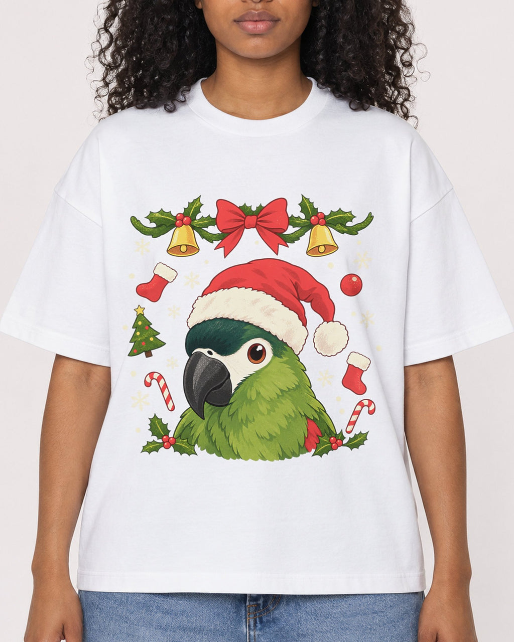 Mockup Boxy Heavyweight Tee White female close-up 05