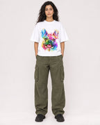 Mockup Boxy Heavyweight Tee White female full-body 07