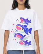 Mockup Boxy Heavyweight Tee White female close-up 36