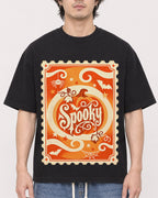 Mockup Boxy Heavyweight Tee Black male close-up 03