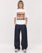 Mockup Boxy Heavyweight Tee White female full-body 19