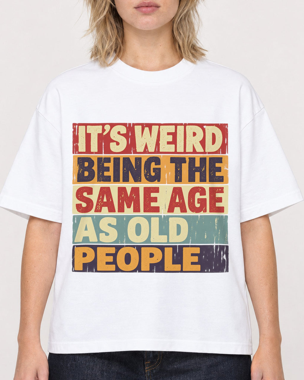 Mockup Boxy Heavyweight Tee White female close-up 19