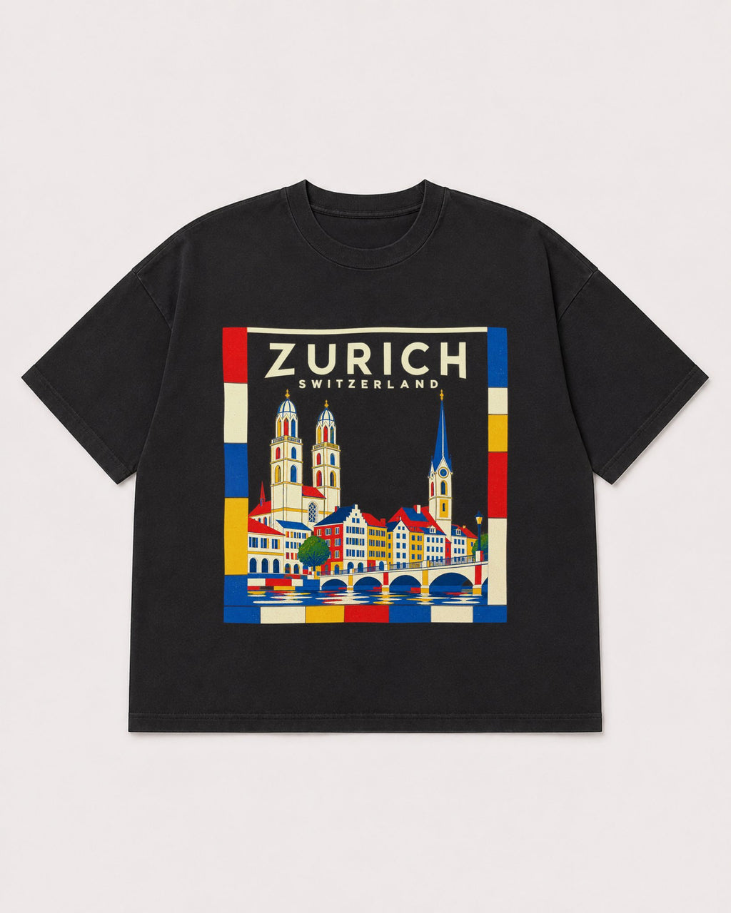 Mockup Boxy Heavyweight Tee Black product